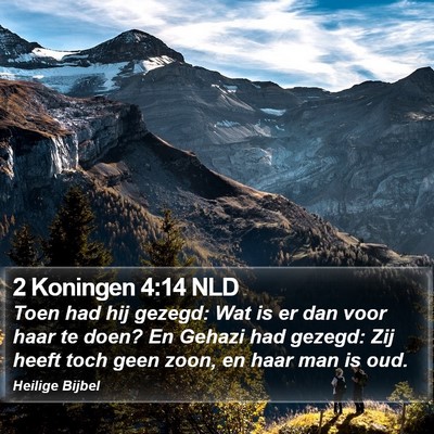 2 Koningen 4:14 NLD Bible Verse Image