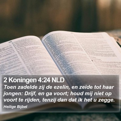 2 Koningen 4:24 NLD Bible Verse Image