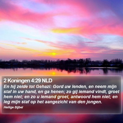 2 Koningen 4:29 NLD Bible Verse Image