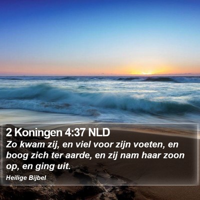 2 Koningen 4:37 NLD Bible Verse Image