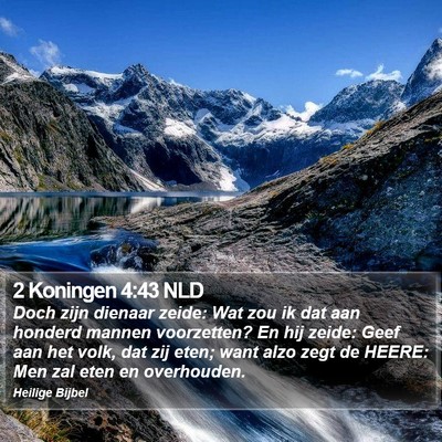 2 Koningen 4:43 NLD Bible Verse Image