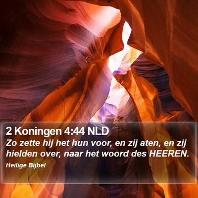 2 Koningen 4:44 NLD Bible Verse Image