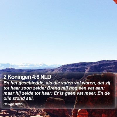 2 Koningen 4:6 NLD Bible Verse Image