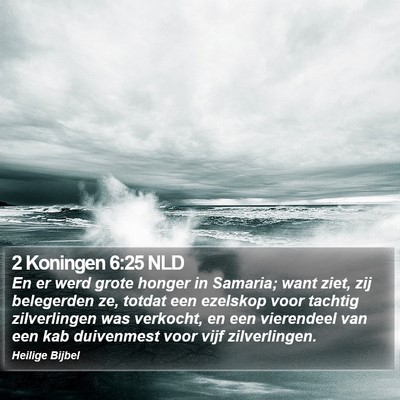 2 Koningen 6:25 NLD Bible Verse Image