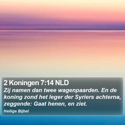 2 Koningen 7:14 NLD Bible Verse Image