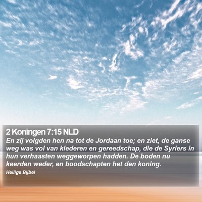 2 Koningen 7:15 NLD Bible Verse Image