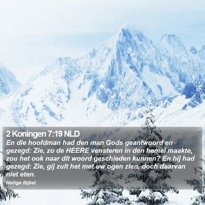 2 Koningen 7:19 NLD Bible Verse Image