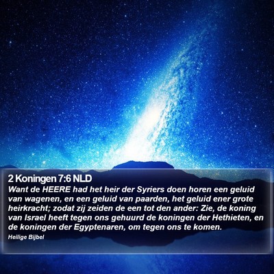 2 Koningen 7:6 NLD Bible Verse Image