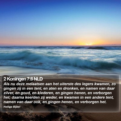 2 Koningen 7:8 NLD Bible Verse Image
