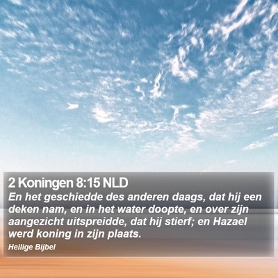 2 Koningen 8:15 NLD Bible Verse Image