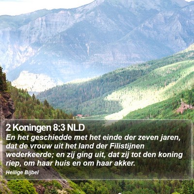 2 Koningen 8:3 NLD Bible Verse Image