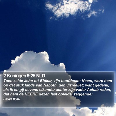 2 Koningen 9:25 NLD Bible Verse Image