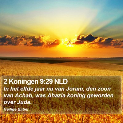 2 Koningen 9:29 NLD Bible Verse Image