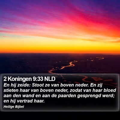2 Koningen 9:33 NLD Bible Verse Image