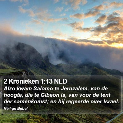2 Kronieken 1:13 NLD Bible Verse Image
