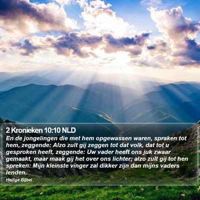 2 Kronieken 10:10 NLD Bible Verse Image