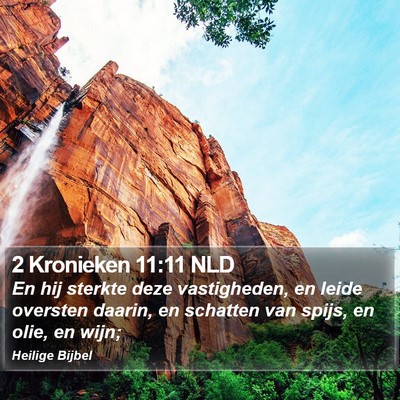 2 Kronieken 11:11 NLD Bible Verse Image