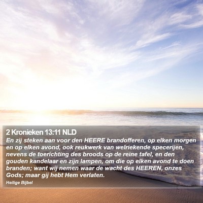 2 Kronieken 13:11 NLD Bible Verse Image