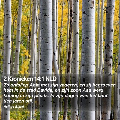 2 Kronieken 14:1 NLD Bible Verse Image