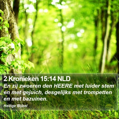 2 Kronieken 15:14 NLD Bible Verse Image