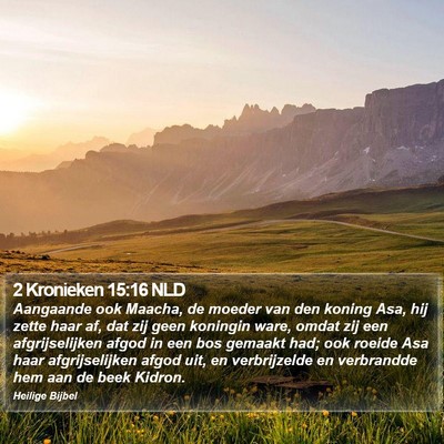 2 Kronieken 15:16 NLD Bible Verse Image