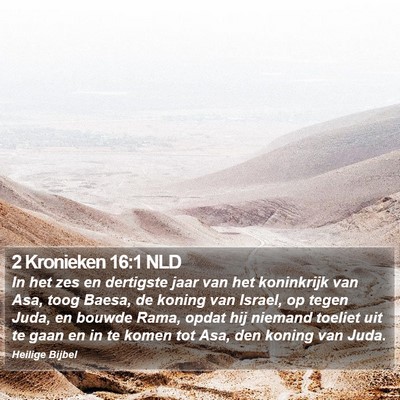 2 Kronieken 16:1 NLD Bible Verse Image