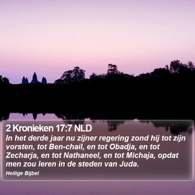 2 Kronieken 17:7 NLD Bible Verse Image
