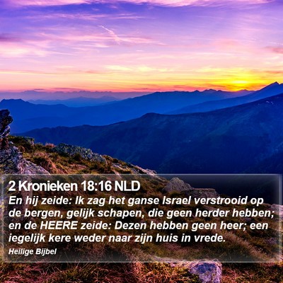 2 Kronieken 18:16 NLD Bible Verse Image