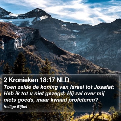 2 Kronieken 18:17 NLD Bible Verse Image