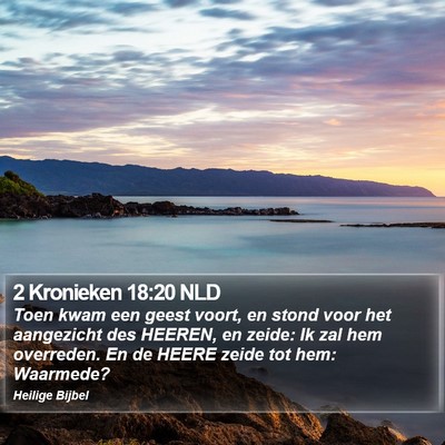 2 Kronieken 18:20 NLD Bible Verse Image