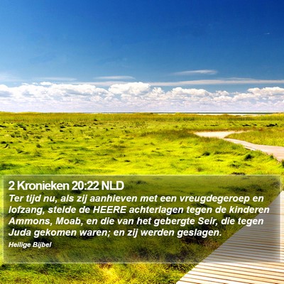 2 Kronieken 20:22 NLD Bible Verse Image