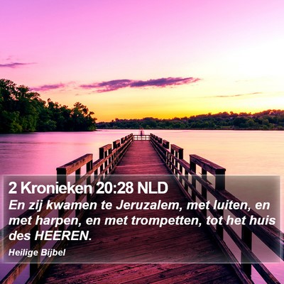 2 Kronieken 20:28 NLD Bible Verse Image