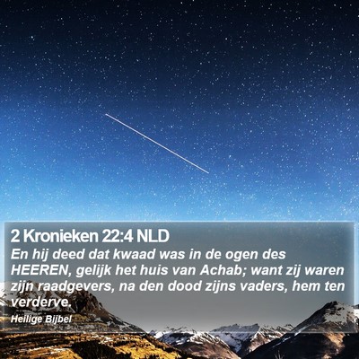 2 Kronieken 22:4 NLD Bible Verse Image