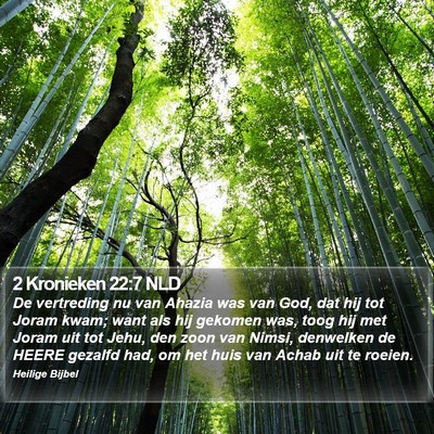 2 Kronieken 22:7 NLD Bible Verse Image