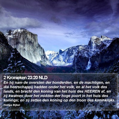2 Kronieken 23:20 NLD Bible Verse Image