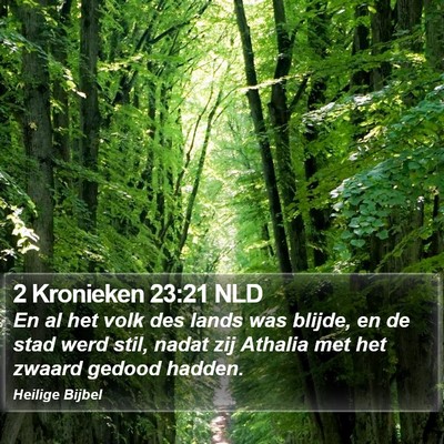 2 Kronieken 23:21 NLD Bible Verse Image