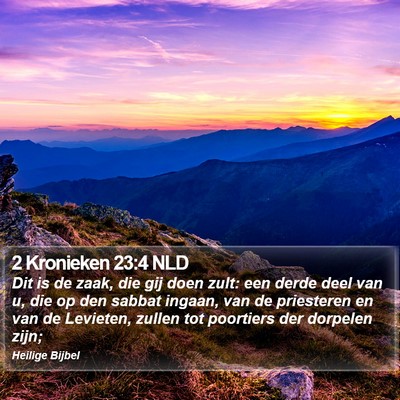2 Kronieken 23:4 NLD Bible Verse Image