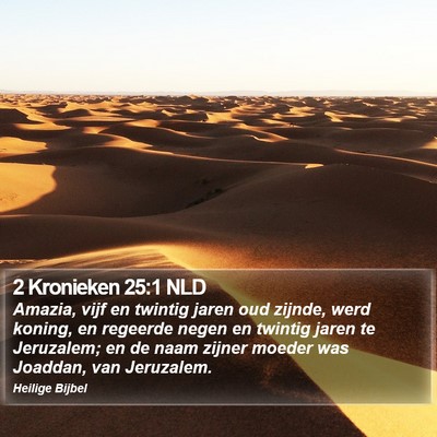 2 Kronieken 25:1 NLD Bible Verse Image