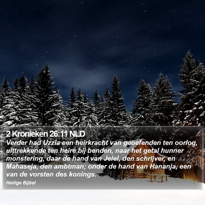 2 Kronieken 26:11 NLD Bible Verse Image