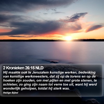 2 Kronieken 26:15 NLD Bible Verse Image