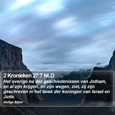 2 Kronieken 27:7 NLD Bible Verse Image