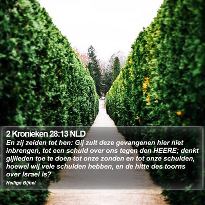 2 Kronieken 28:13 NLD Bible Verse Image