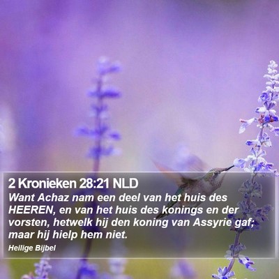 2 Kronieken 28:21 NLD Bible Verse Image