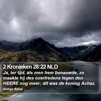 2 Kronieken 28:22 NLD Bible Verse Image