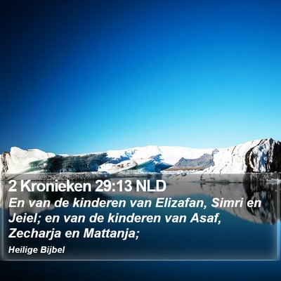 2 Kronieken 29:13 NLD Bible Verse Image
