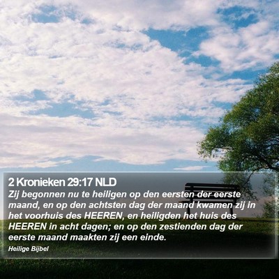 2 Kronieken 29:17 NLD Bible Verse Image