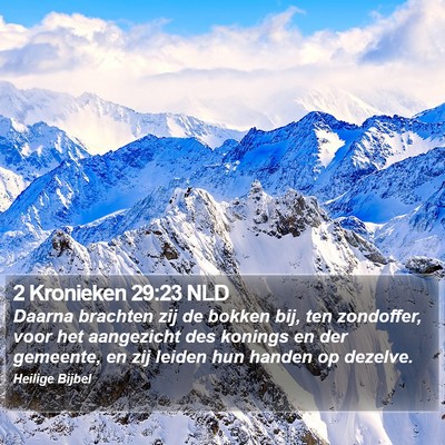 2 Kronieken 29:23 NLD Bible Verse Image