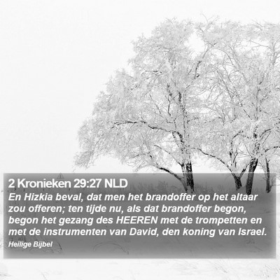 2 Kronieken 29:27 NLD Bible Verse Image