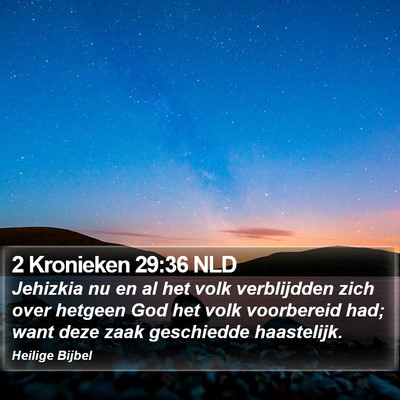 2 Kronieken 29:36 NLD Bible Verse Image