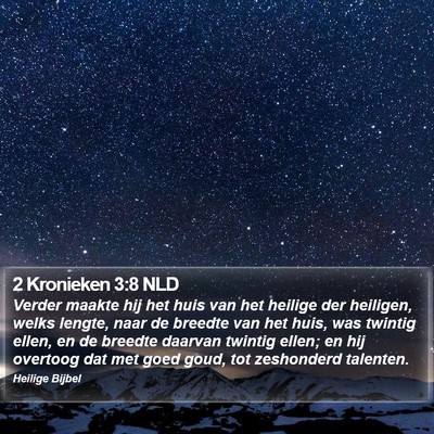 2 Kronieken 3:8 NLD Bible Verse Image
